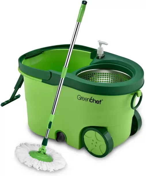68% OFF Stainless Steel 360 Degree Spinner Mop Set Easy Movement