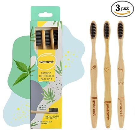 11% OFF Bamboo Toothbrush (Pack of 3) | Eco friendly
