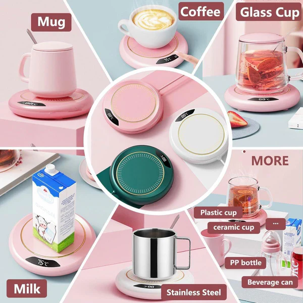USB-Powered Coffee Mug Warmer with LCD Display | Life Hack