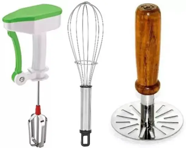 72% OFF Stainless Steel Blender, Masher, Whisk Combo for Kitchen