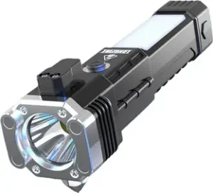 MZ S700 (LIFE SAVING LED TORCH) Glass Breaker Seal Belt Cutter 3 modes Torch (Black, 16.5 cm, Rechargeable)