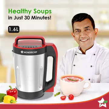 WONDERCHEF Neo 900 Watt 1.6 Litre Soup Maker with 5 Preset Functions