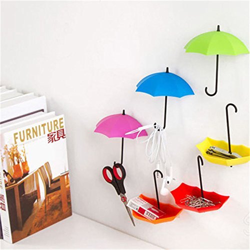 64% OFF Colorful Decorative Umbrella Drop Style Wall Hanger Hooks | Trending