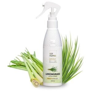 AIR-ROMA Lemon Grass Air Freshener Spray (200ml) | Long-Lasting Odour Eliminator for Home, Hotel & Office