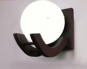Homesake brown & White wood gooseneck lamp