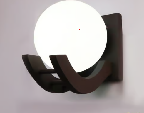 Homesake brown & White wood gooseneck lamp