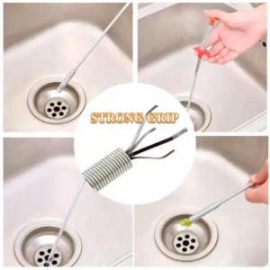 TrustShip Drain Cleaning Clog Flexible Wire for Kitchen Sink, Wash Basin, Bathroom Drain Cleaning | 160cm Length, Stainless Steel Multi-purpose Plunger