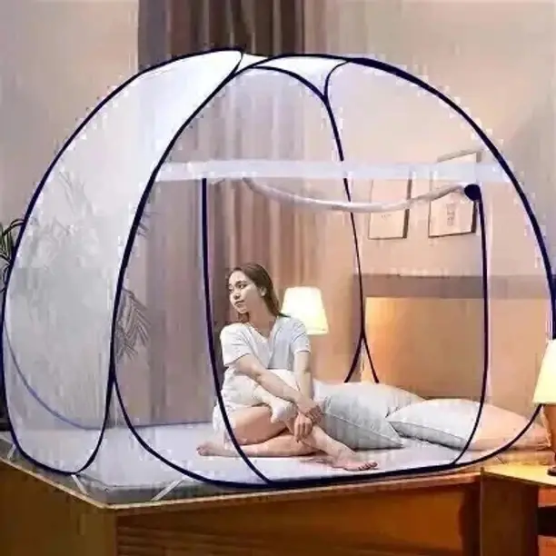 87% OFF Washable Polyester Double Bed Mosquito Net | Monsoon Essentials