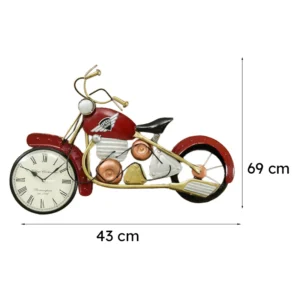 Vintage Motorcycle Quirky Wall Clock (27x2x17 inch)