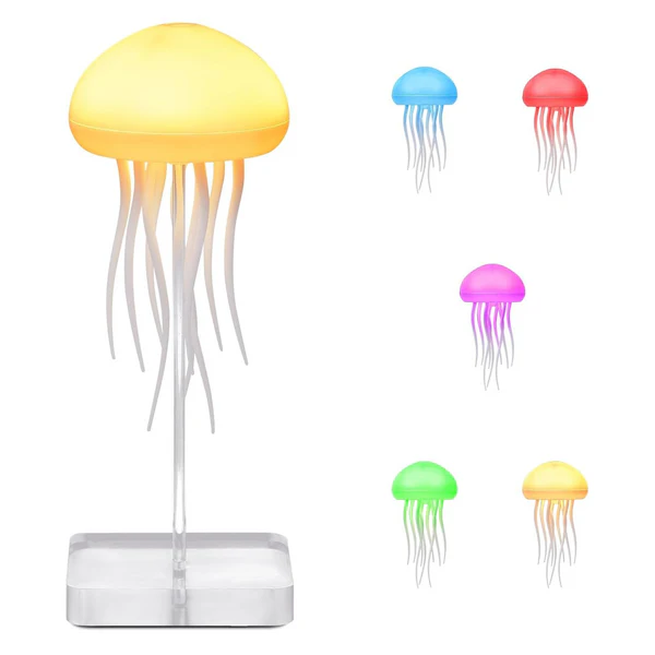 Viral RGB Jellyfish Lamp with Voice Control, Dancing Legs & USB-C Rechargeable Design (Hanging + Base)
