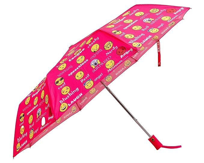 50% OFF Emoticons Multi Folding Umbrella (Windproof 3-Fold) | Monsson Essentials