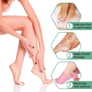 Foot Spa Pedicure Silicone Socks For Men & Women (Free Foot Moisturizer Cream)