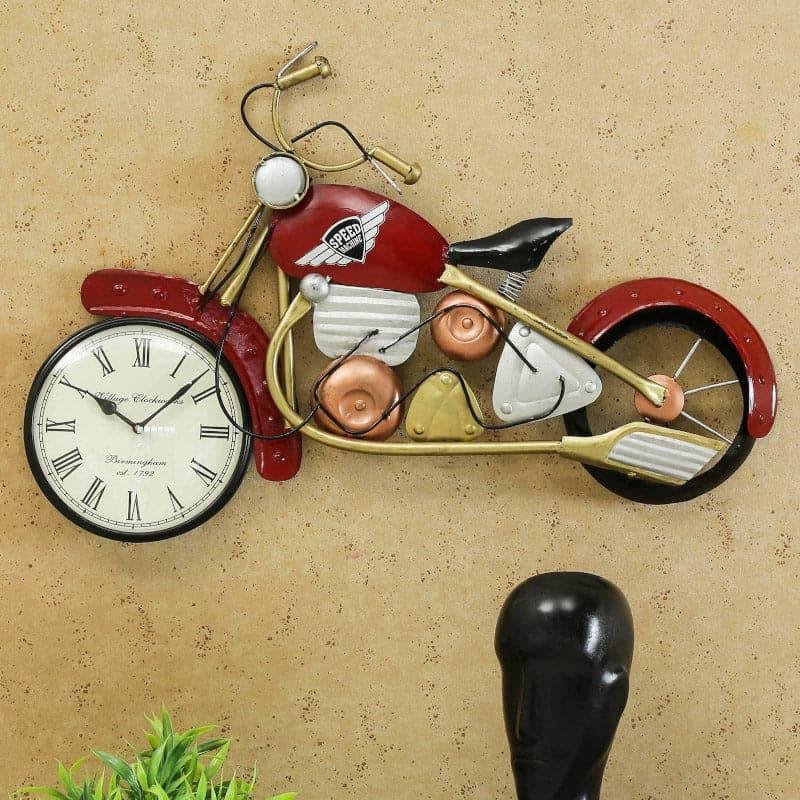Vintage Motorcycle Quirky Wall Clock (27x2x17 inch)
