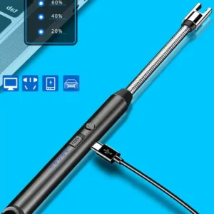 Eblooming 360 Degree Flexible Rechargeable Electric Kitchen Lighter for Gas Candle Stove Aluminium Electronic Gas Lighter Aluminium Gas Lighter (Multicolor, Pack of 1)