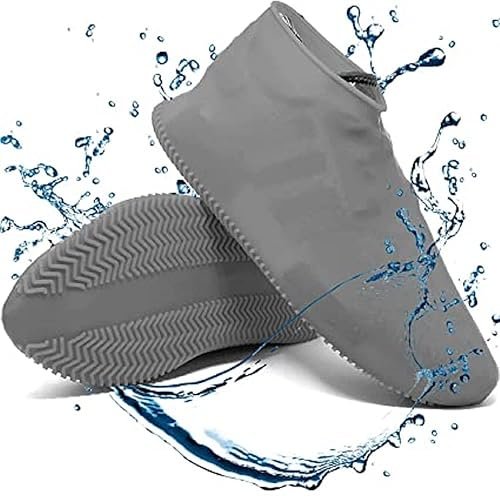 1 Pair Waterproof Reusable Silicone Anti Non Slip foldable Shoes Cover for men and women Overshoes For Rainy Season protect from mud, snow and dust (L Size,Multicolor Color)