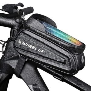 PROBEROS® Cycle Frame Bag, Bicycle Storage Bag with 6.5'' Waterproof TPU Touch Screen & Double Zipper Design, Cycle Mobile Holder Bag for All Phones Upto 6.5 Inches Cycle Accessories