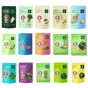 15-in-1 Monsoon Vegetable Seeds Combo Pack | 15 Seasonal Varieties | 500+ Seeds | Ideal for Home Gardening, Balcony & Terrace | Easy to Grow Vegetables