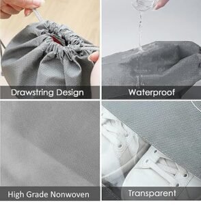 SHOESHINE Shoe Bag for Storage Shoes for Men and Women Travel Essentials Shoe Cover or Shoe Bags Pouches Transparent Shoe Bag for Travel or Accessories - Pack of 10 Shoe Pouch