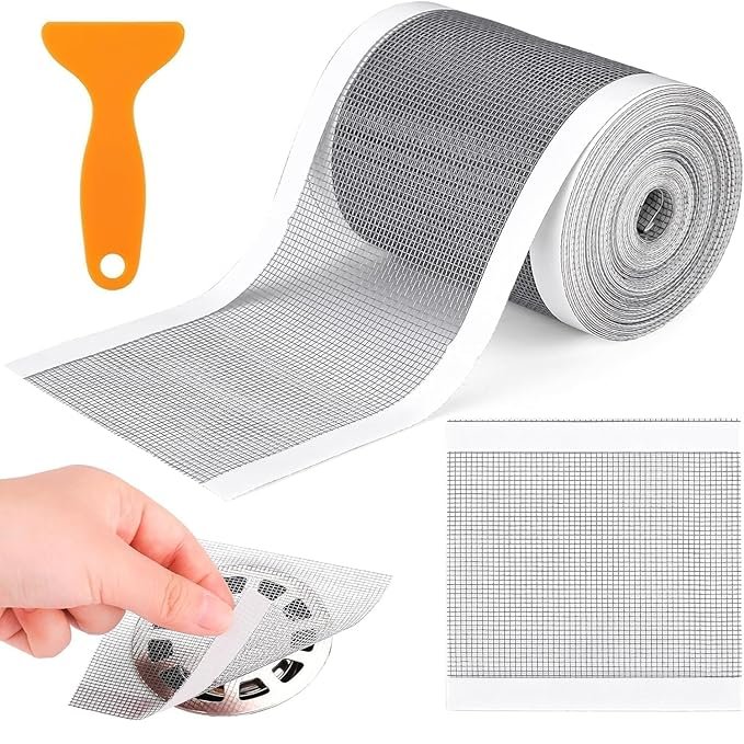 70% OFF Self-Adhesive Mesh Roll for Bathroom Drain Hair Catcher | Bathroom Upgrades