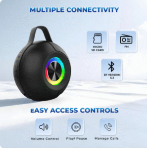 Dyanmite 12w TWS Portable RGB Speaker upto 8hrs Playtime
