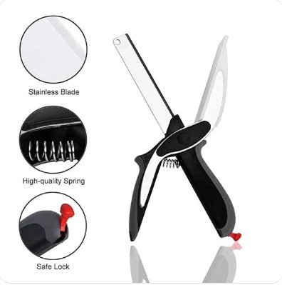 71% OFF Multipurpose Stainless Steel Chopping Knife with Safety Lock | Smart Kitchen