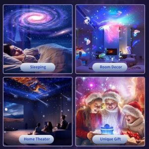 Gesto Planetarium Galaxy Projector – 13 Replaceable Discs | 4K HD Star Light Projector with Dynamic Meteors, 360° Rotation, Nebula & Large Projection Night Light for Kids, Adults, Bedroom, Room Decor