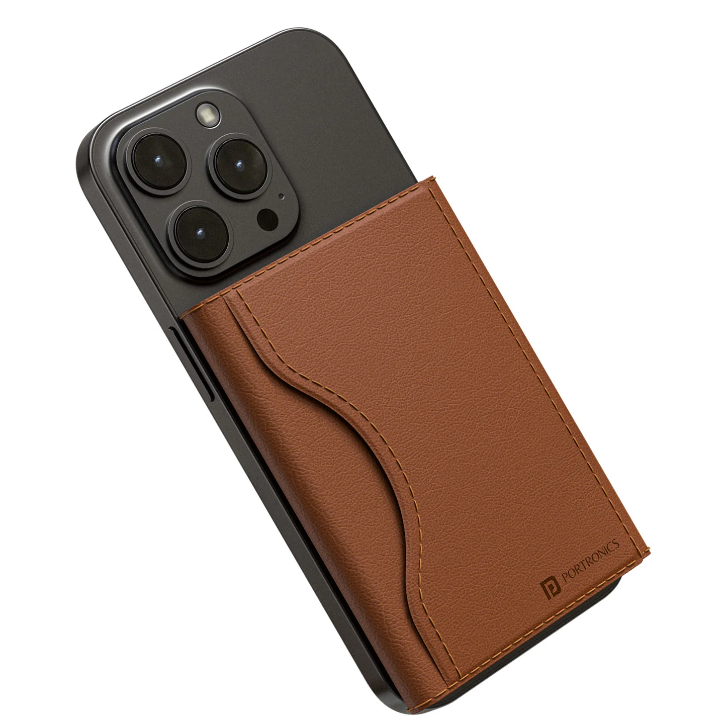 Trifold Design Premium Leather 6 Card Slots Mobile Wallet Stand