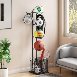 All-in-One Sports Ball and Equipment Storage Rack Compact design