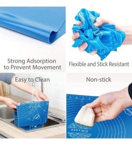 Silicone Non Slip Kneading Mat with Measurements