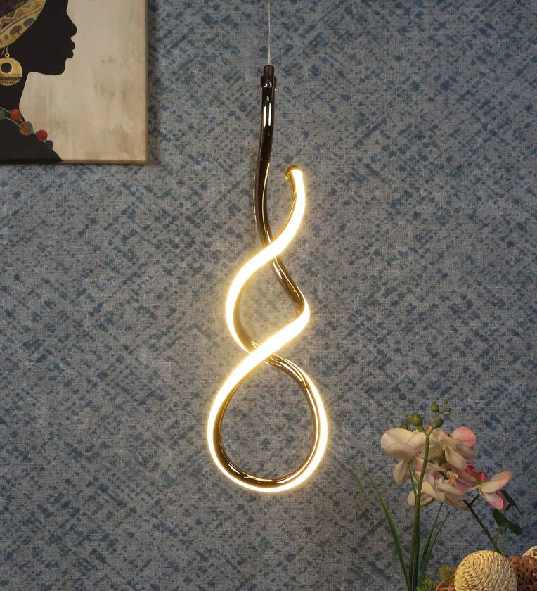 40% OFF Snake Gold Iron Hanging Light (L 12.7 x B 12.7 x H 45.72 cm)| Home Decor