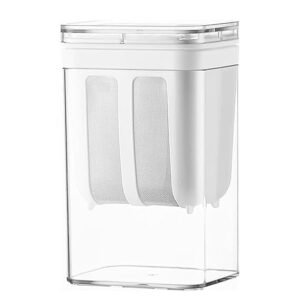 Saniva Greek Yogurt Maker with Strainer – BPA Free Manual Yogurt Straining Container, 1100mL – Greek Yogurt Strainer & Whey Separator for Thick Yogurt, Labneh, Cheese Includes Lid & Fine Mesh (Small)