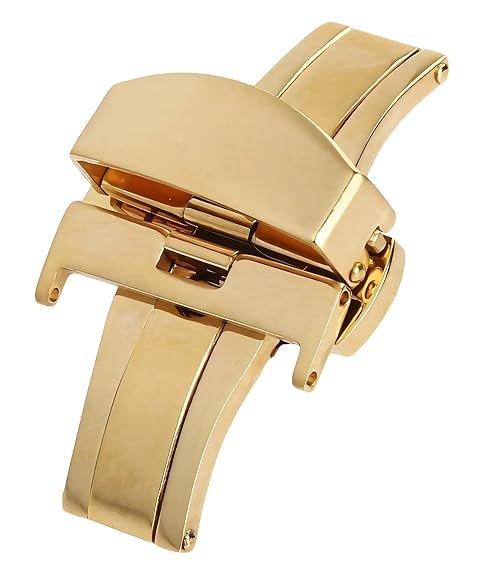Butterfly Clasp Watch Strap, Premium Foldable Buckle for Watches Ideal for Business and Casual Wear 20 mm Generic Watch Strap Cool Stuff and Trending Gifts for Watch Lovers