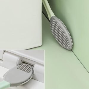 Magopaja Snail Shape Wall Mounted Toilet Brush with Holder Snail Shape Storage Rack Household Cleaner Tool for Bathroom Accessory Toilet Cleaning Brush