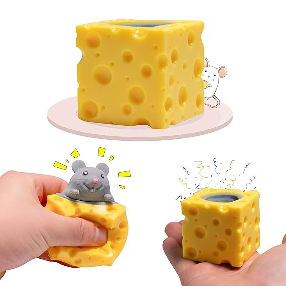81% OFF Soft Pop-Up Squishy Stress Relief Rat Fidget in Cheese | Never Seen Before