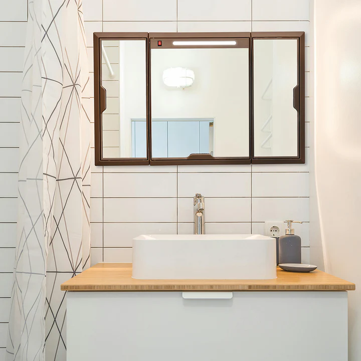 23% OFF Plastic Cabinet Set with Mirror and LED Diffused Light | Bathroom Upgrades