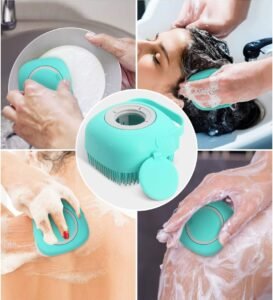 Assorted Silicone Body Bath Scrubber Brush With Gel Dispenser
