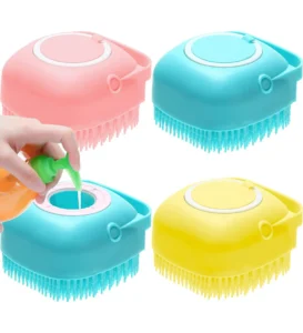Assorted Silicone Body Bath Scrubber Brush With Gel Dispenser