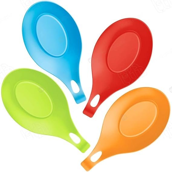 62% OFF Silicone Spoon Holders Heat Resistant, Non-Toxic (Multicolor, 2 Large) | Smart Kitchen