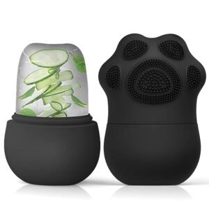 SkinSide Ice Roller for Face with Scrubber | Ice Roller for Face | For Men & Women | Ice Cube Roller for Glowing Skin & Puffy Eyes | Reusable & Unbreakable