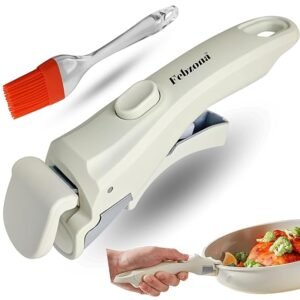 Universal Pot Handle - Detachable Holder for Cookware, Hot Utensil Vessel Pan Holder - White