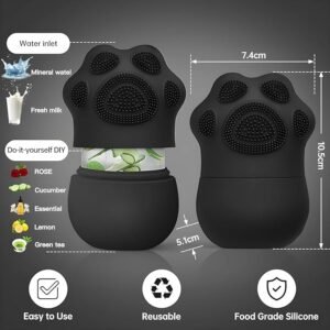 SkinSide Ice Roller for Face with Scrubber | Ice Roller for Face | For Men & Women | Ice Cube Roller for Glowing Skin & Puffy Eyes | Reusable & Unbreakable