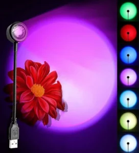 360 Degree Sunset Projector USB Chargeable Night Light Lamp