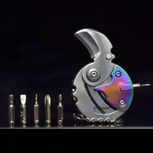 Edge: Coin Box Cutter & Multi-Tool Keychain with Portable Knife & Screwdriver Set for Everyday Carry & Camping