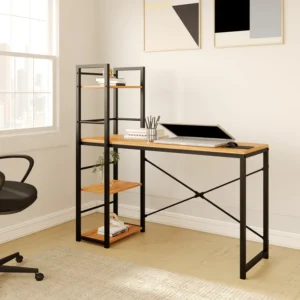 Dalton Desk with Bookshelf Designed for Comfortable Working