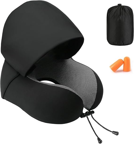 70% OFF Comfortable Neck Foam Pillow for Travel with Hoodie for Support | Offbeat Essentials