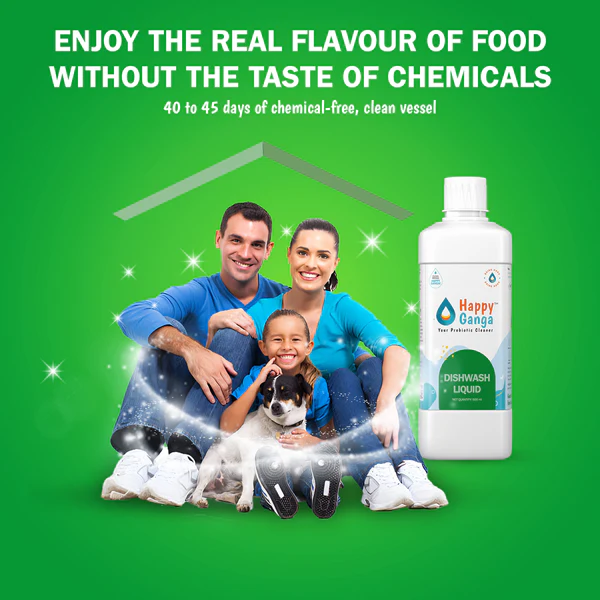 36% OFF Happy Ganga Dishwash Liquid (500 ml) 100% Natural | Eco Friendly Essentials