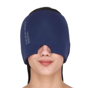 Monkway Migraine Relief Cap for Headaches - Hot and Cold Ice Pack Therapy - Headache Relief Products - Ice Hat - Pack of 1
