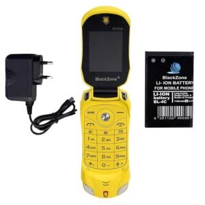 Black Zone Eco X, Basic Car Shape Flip Along with Charger (Dual Sim & 1.80" Colour Display Screen) (Gold)