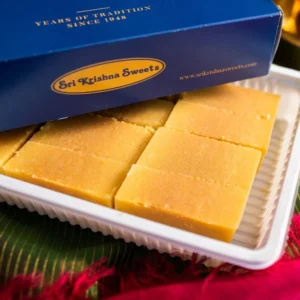 Mysurpa is a delicious sweet recipe from the house of Sri Krishna Sweets. This mouth-watering traditional delicacy from South India is a rich and creamy sweet dish. This sweet is the modern version of traditional Mysore Pak.