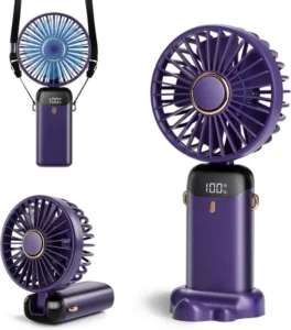 Personal Desk Fan with Mobile Holder USB Rechargeable